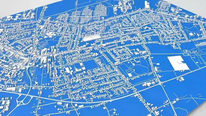 Cityscape Papenburg Germany  3D model 5