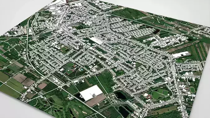 Cityscape Papenburg Germany  3D model 6