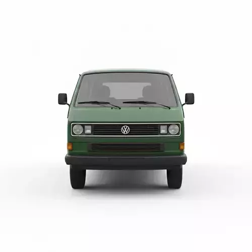 Classic 1980s Utility Van Volkswagen T3 Low-poly 3D model 2