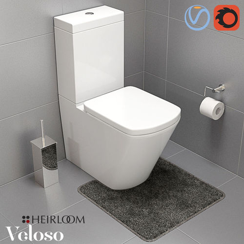 Veloso Wall Faced Toilet 3D model