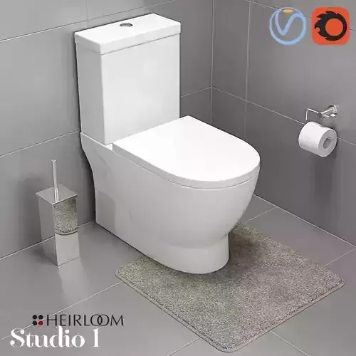 Studio 1 Wall Faced Toilet Suite 3D model