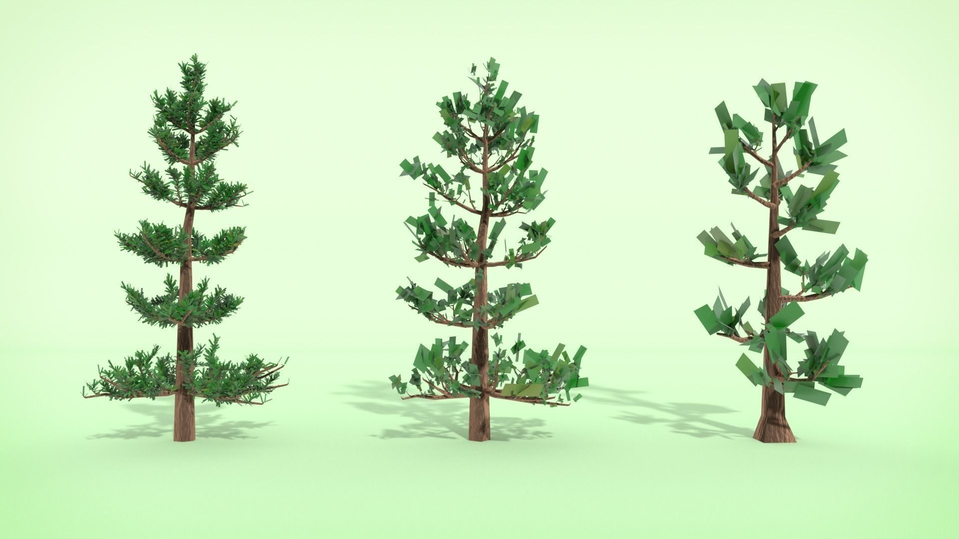 Conifer Tree LOD Pack Low-poly 3D model