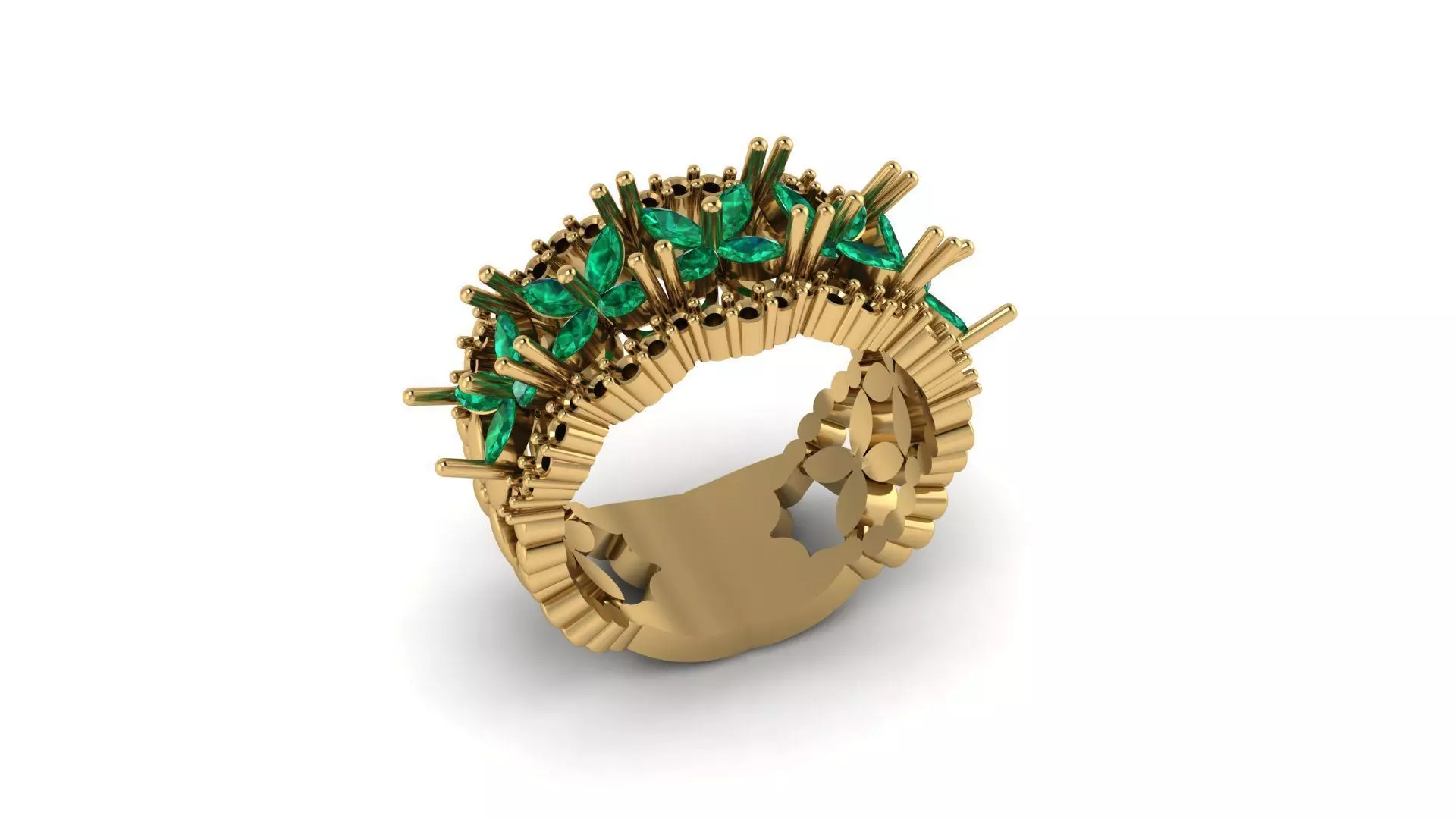 marquise high jewelry ring 3D print model
