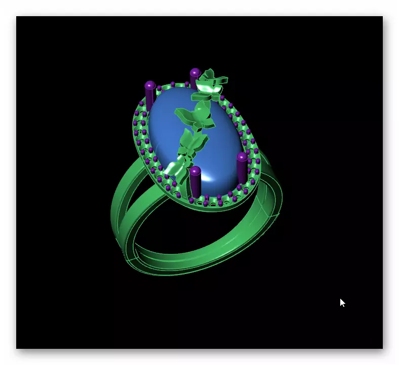oval halo jewelry ring 3D print model