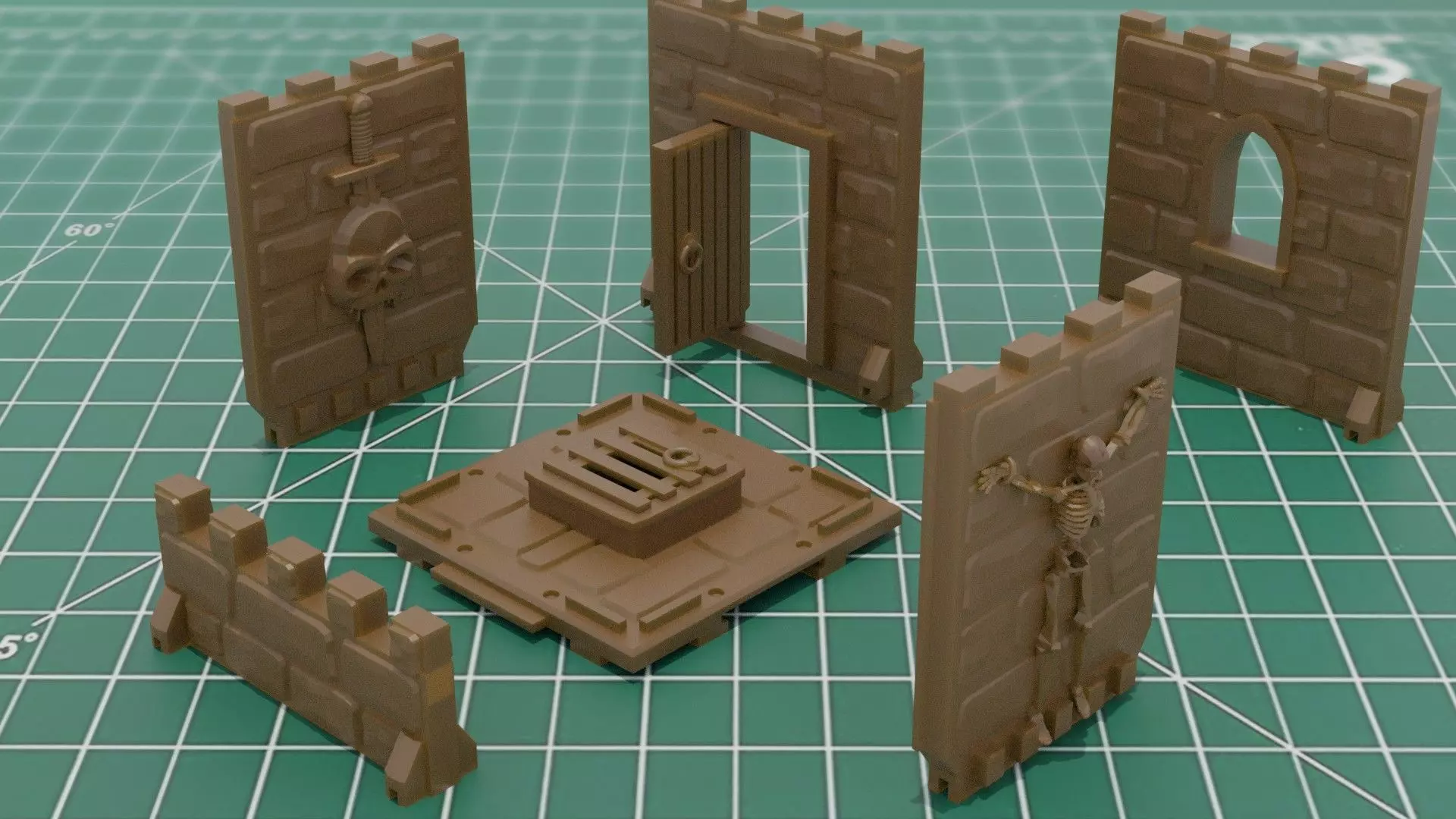 Modular Castle Tower Dungeon Construction Kit 3MF STL 3D print model