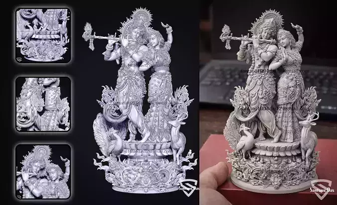 Radha-Krishna 3d Print STL