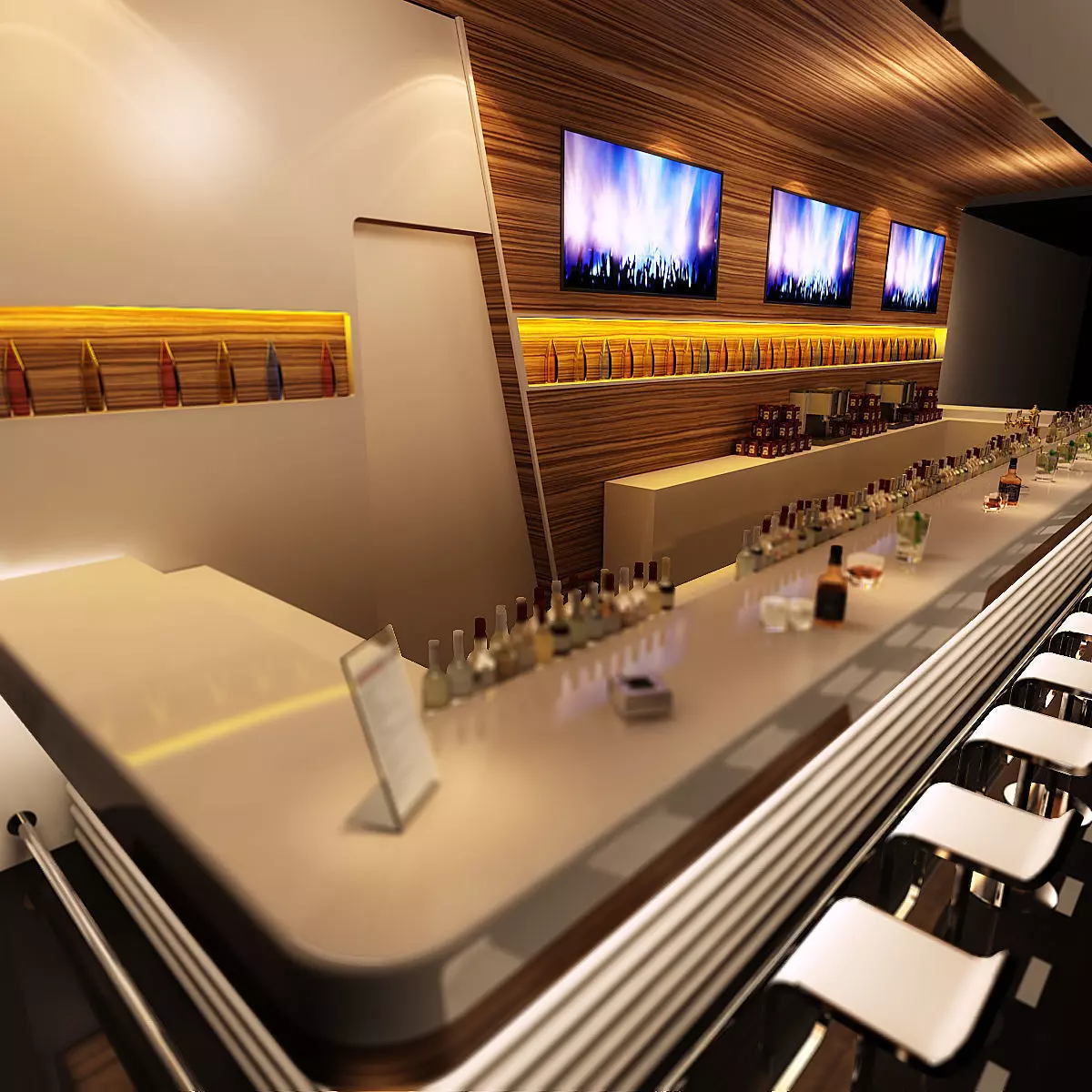 Modern Sports bar Counter 3D model_0