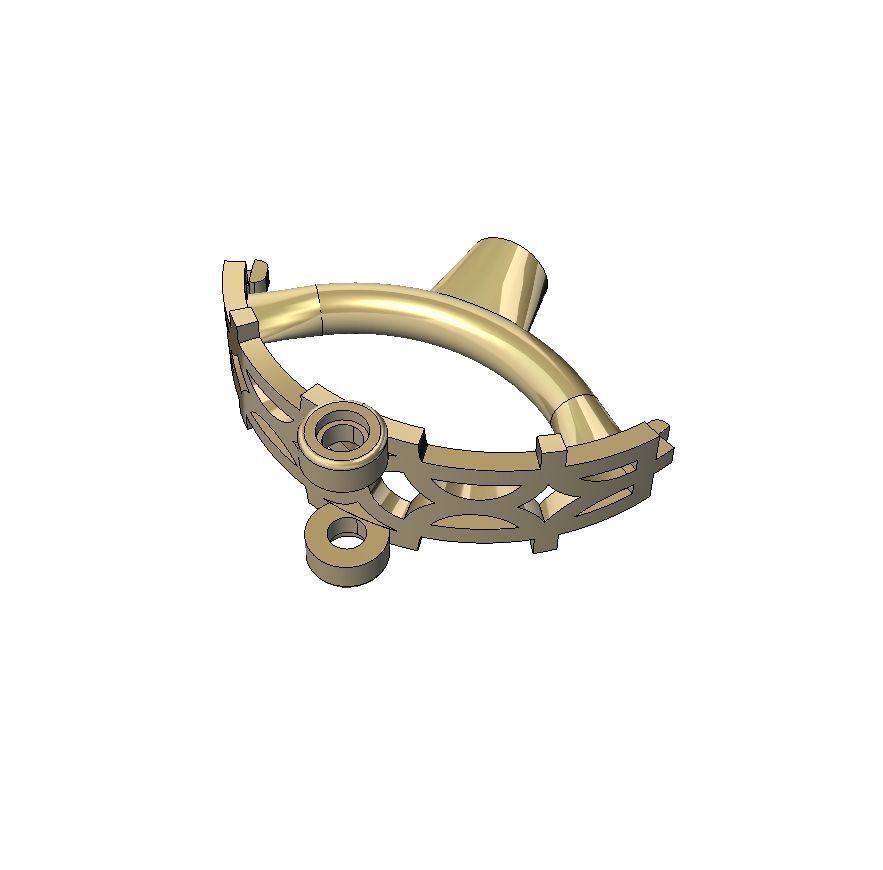 Mens ring with square gemstone 016 3D print model_8