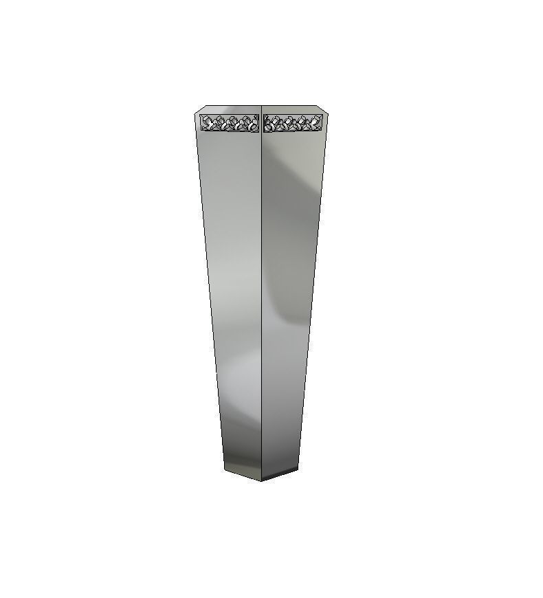 Mens ring with square gemstone 016 3D print model_6