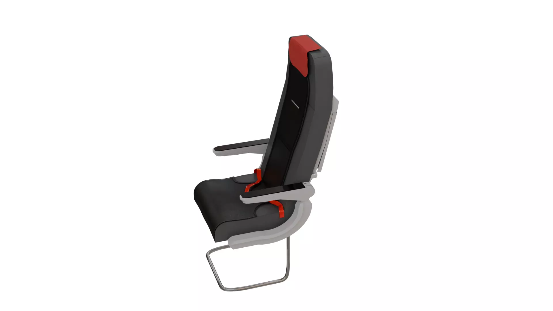 Realistic Airline Passenger Seat with PBR textures Game Ready Low-poly 3D model