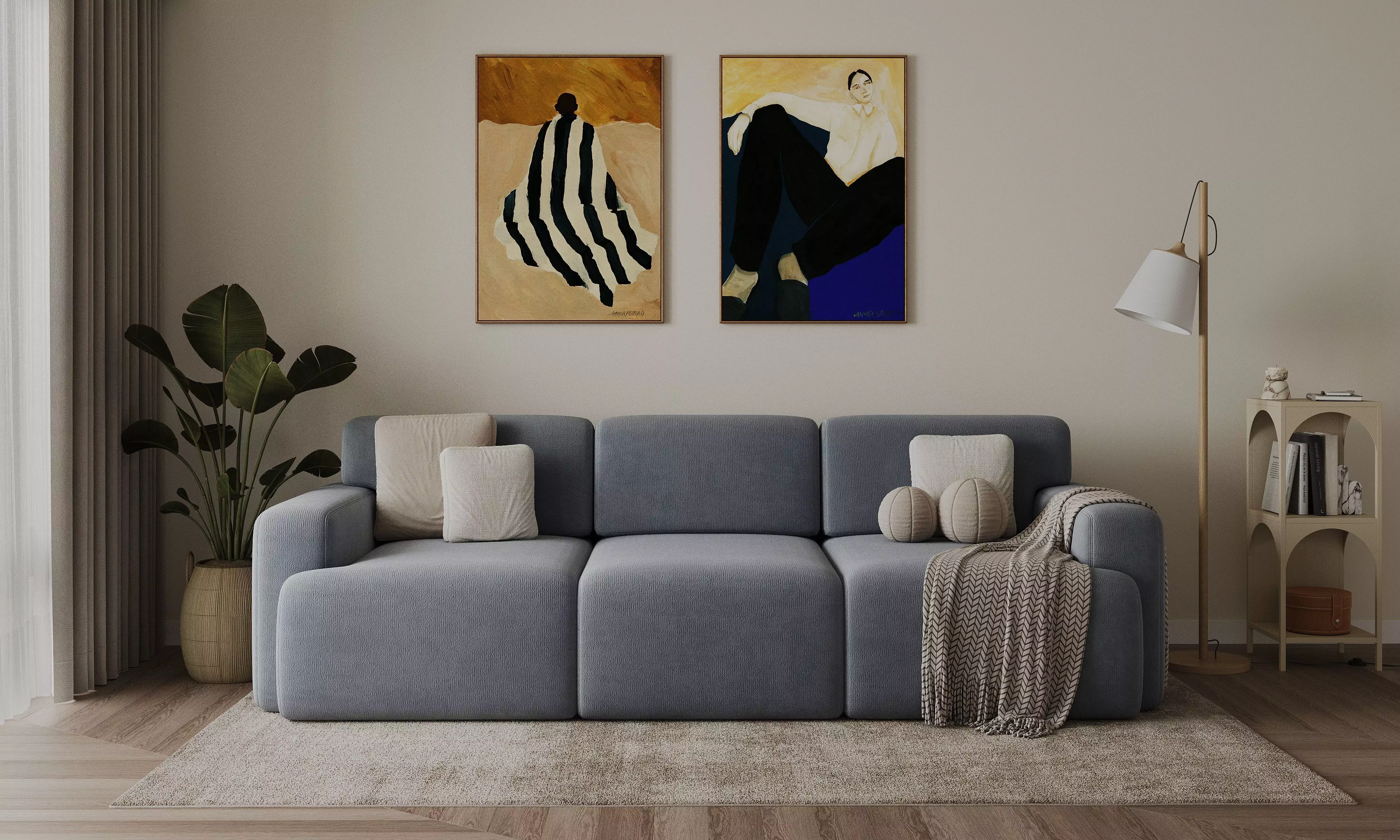 Photorealistic Modern Living Room Interior Scene 3D model