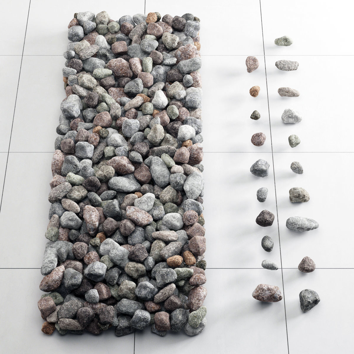 Pebble color collection 3D model_1