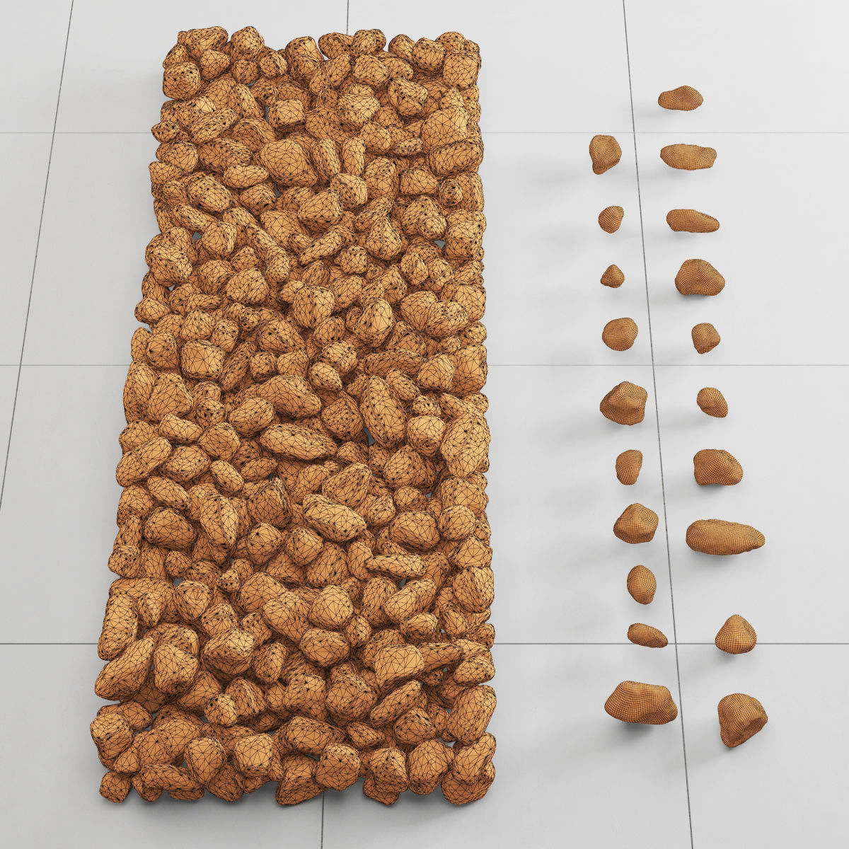 Pebble color collection 3D model_2