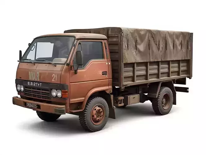 Small Middle Eastern Cargo Truck 3D Model