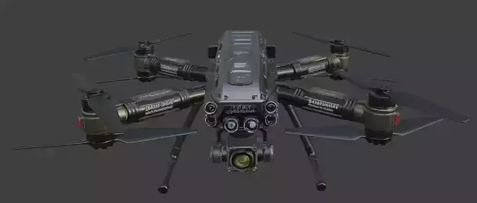 Hexacopter Drone 3D Model 3D model