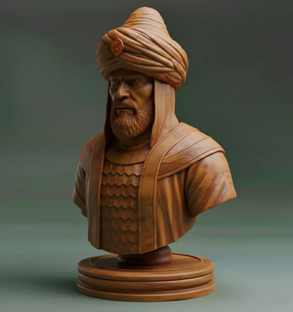 Medieval Muslim Seljuk Sultan Chess Piece 3D print model