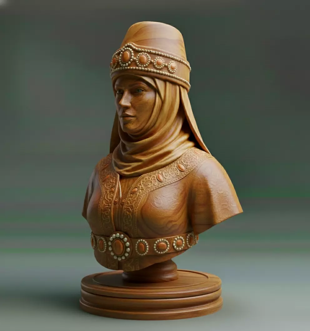 Medieval Muslim Seljuk Sultana Chess Piece 3D print model
