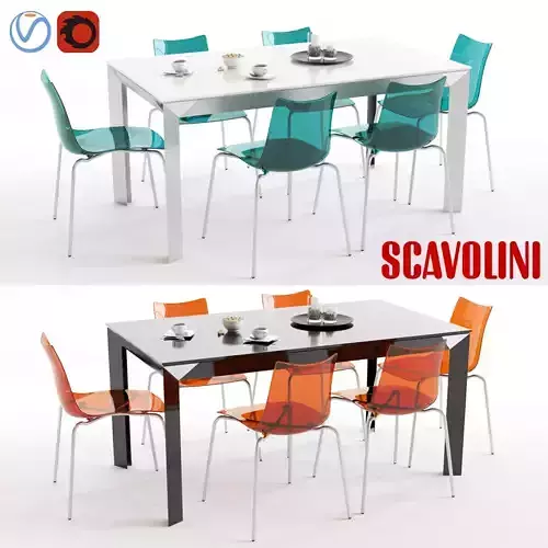 Scavolini Tai and Flash Blue Orange 3D model