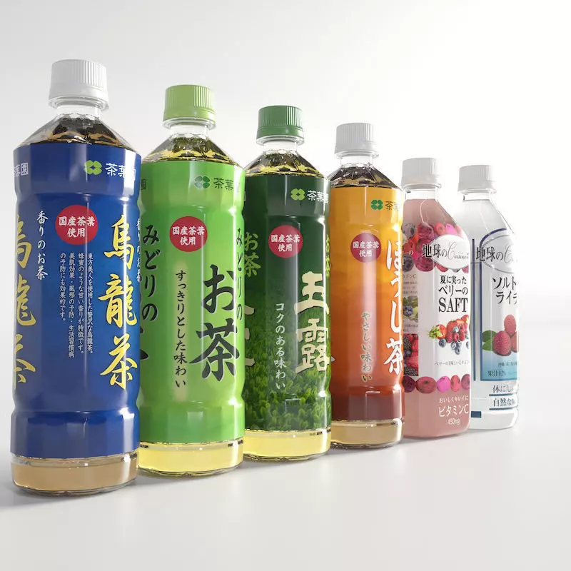 Plastic Bottle Collection Low-poly 3D model_0