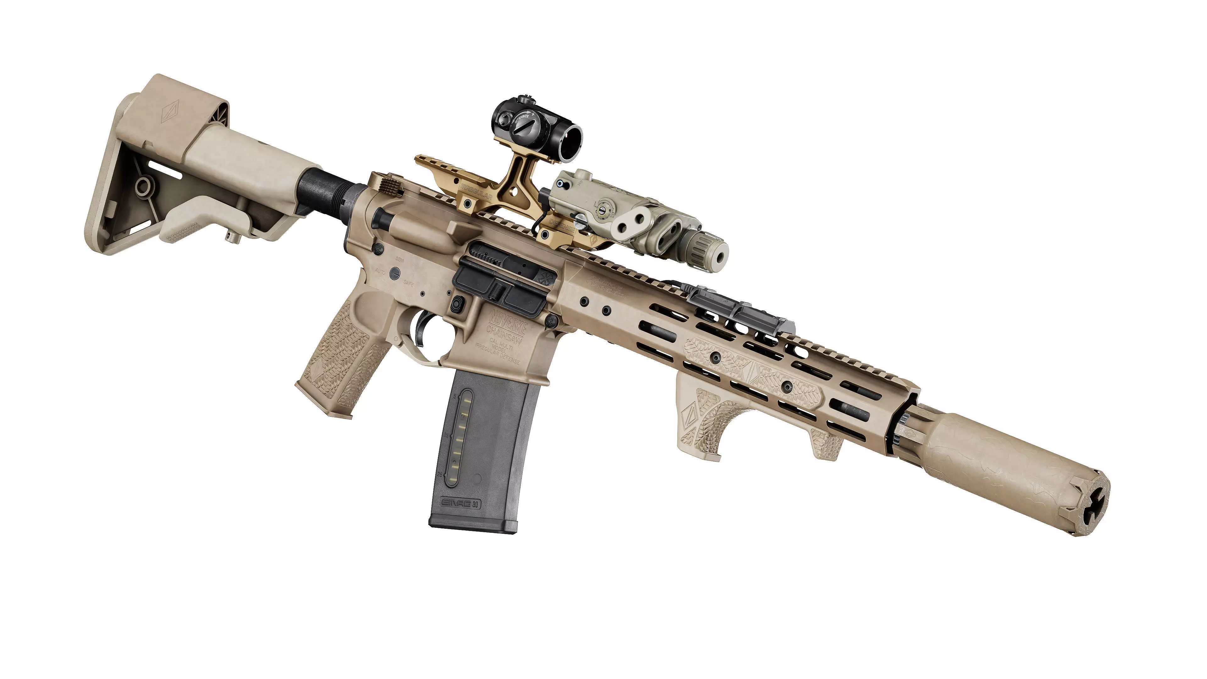 IRREGULAR DEFENSE HESYCHIASIXKタイプ　サイレンサ2 3D model IRREGULAR DEFENSE HESYCHIA SIXK SUPPRESSOR VR / AR / low