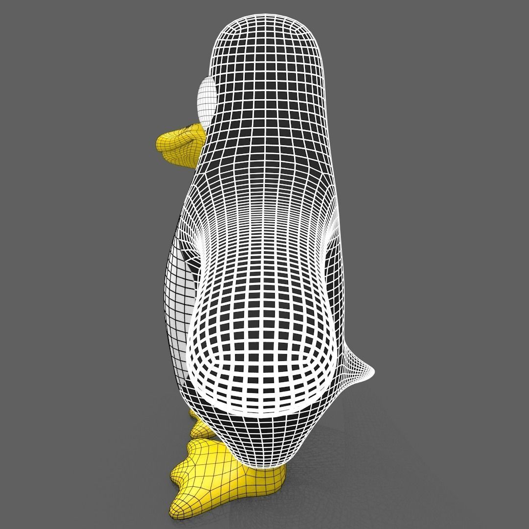 Linux TUX Penguin 3D model_4