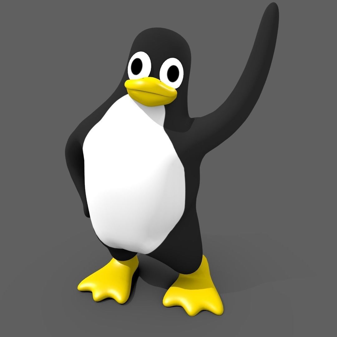 Linux TUX Penguin 3D model_0