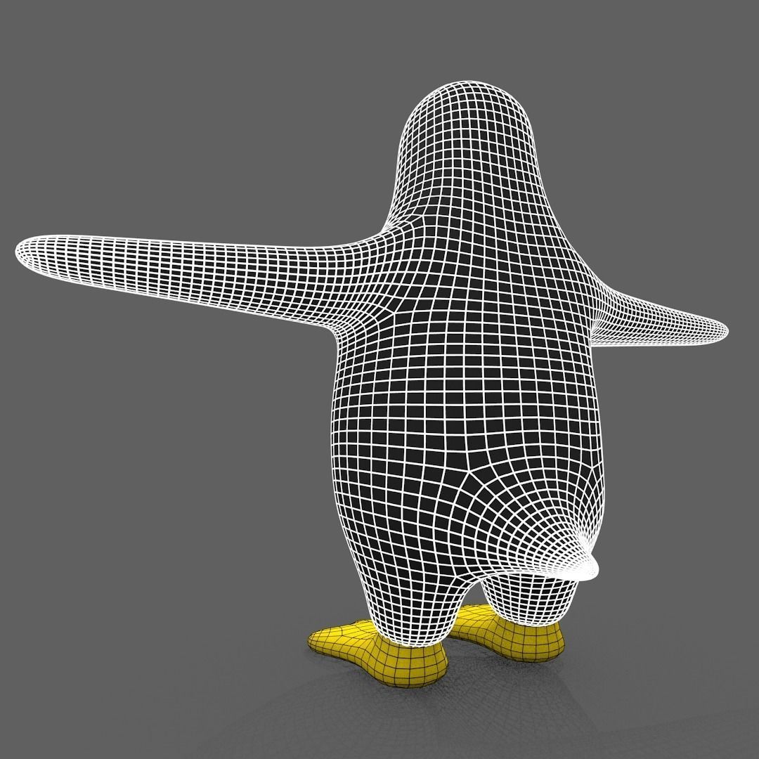 Linux TUX Penguin 3D model_6