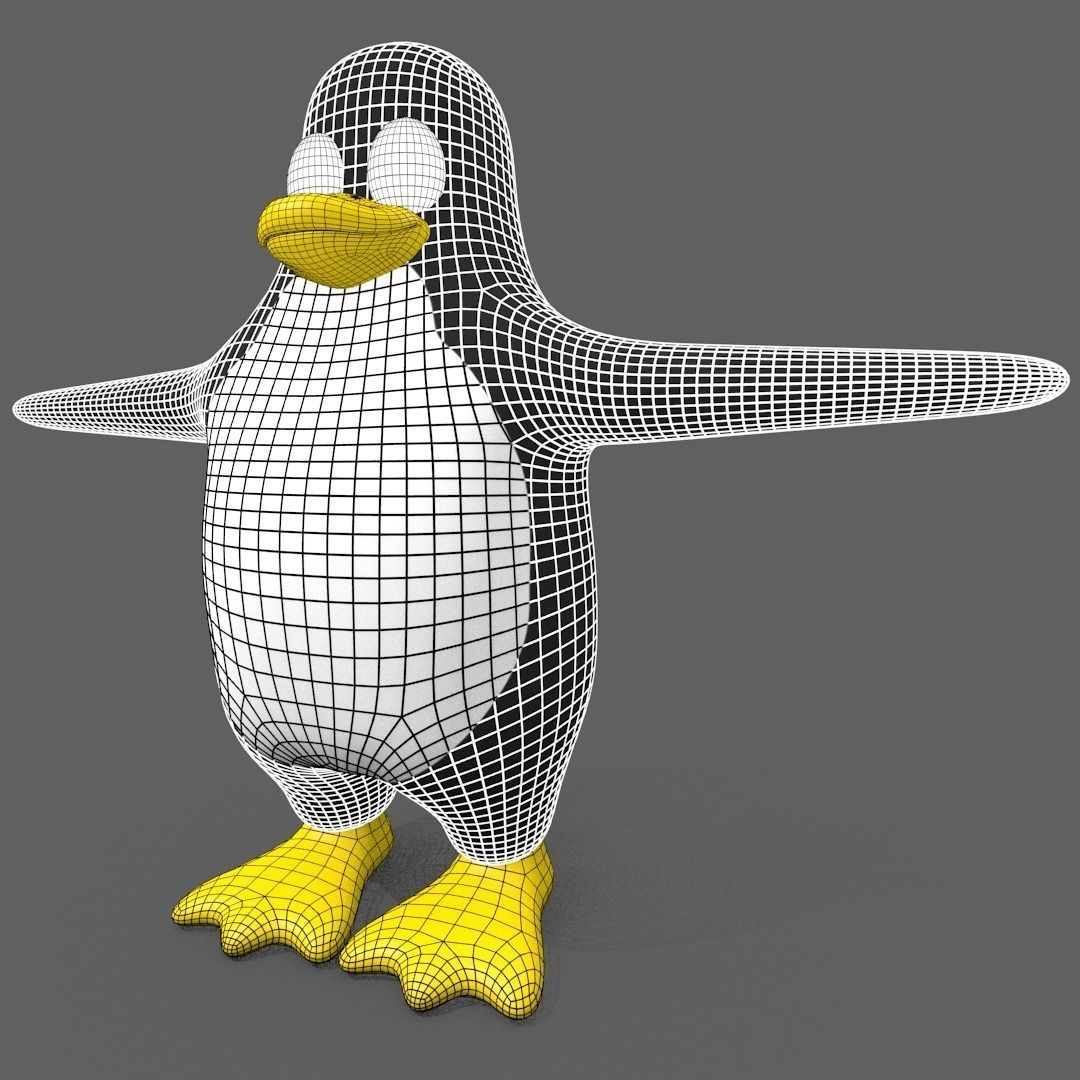 Linux TUX Penguin 3D model_5