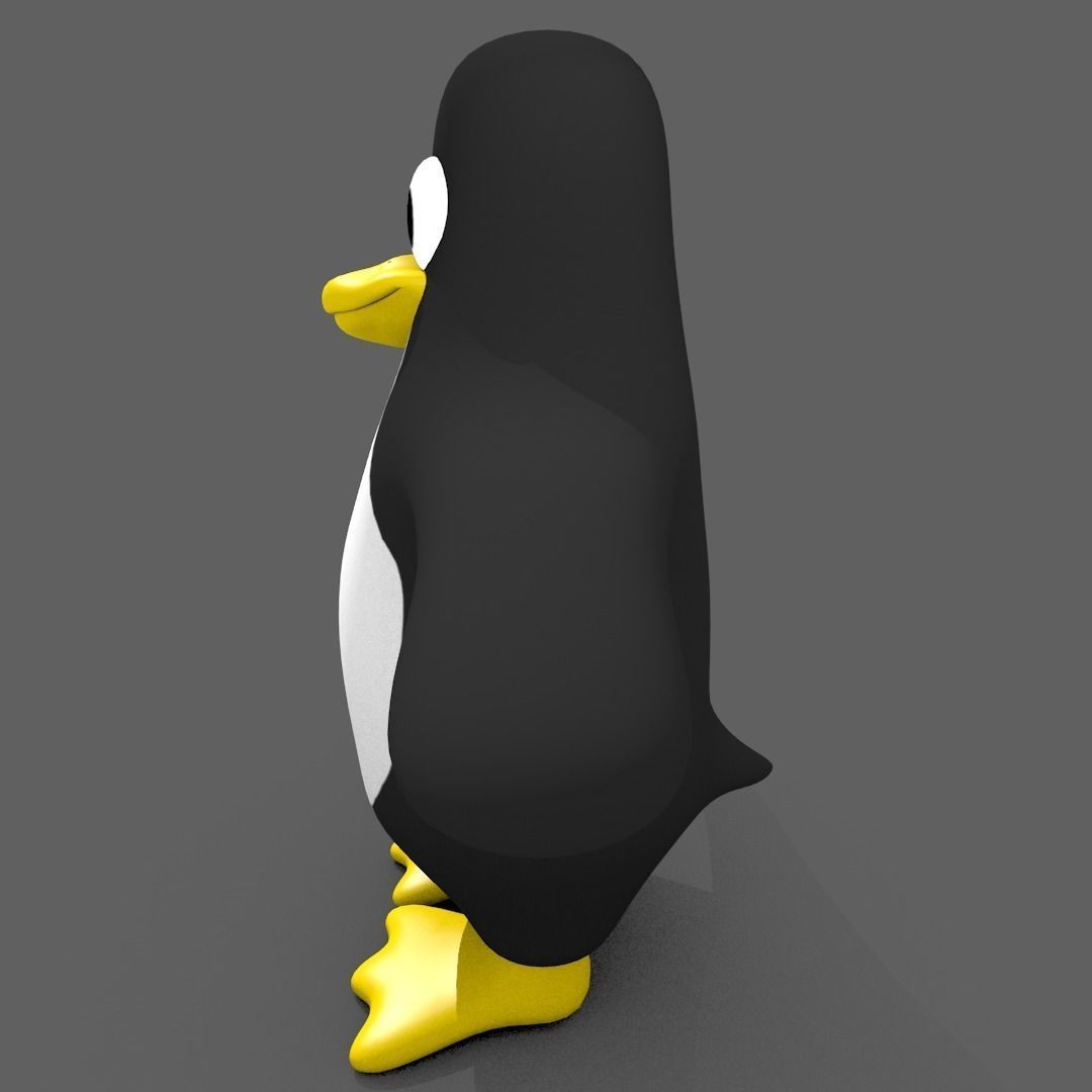 Linux TUX Penguin 3D model_3