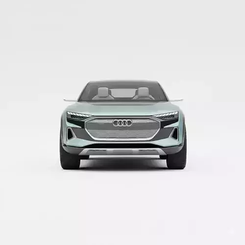 Modern Electric Concept SUV Low-poly 3D model 3