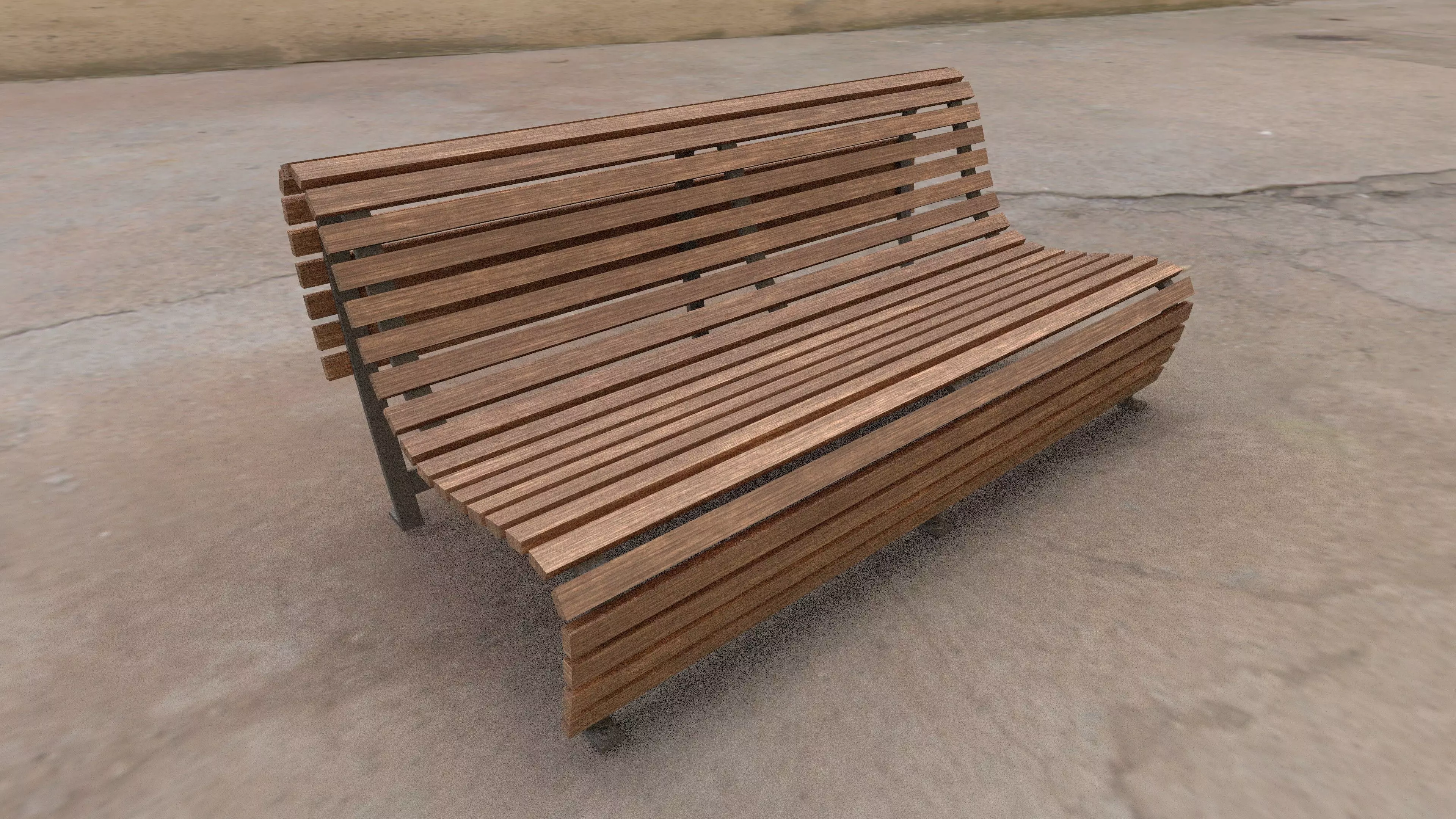 Park Bench 01 Low-poly 3D model
