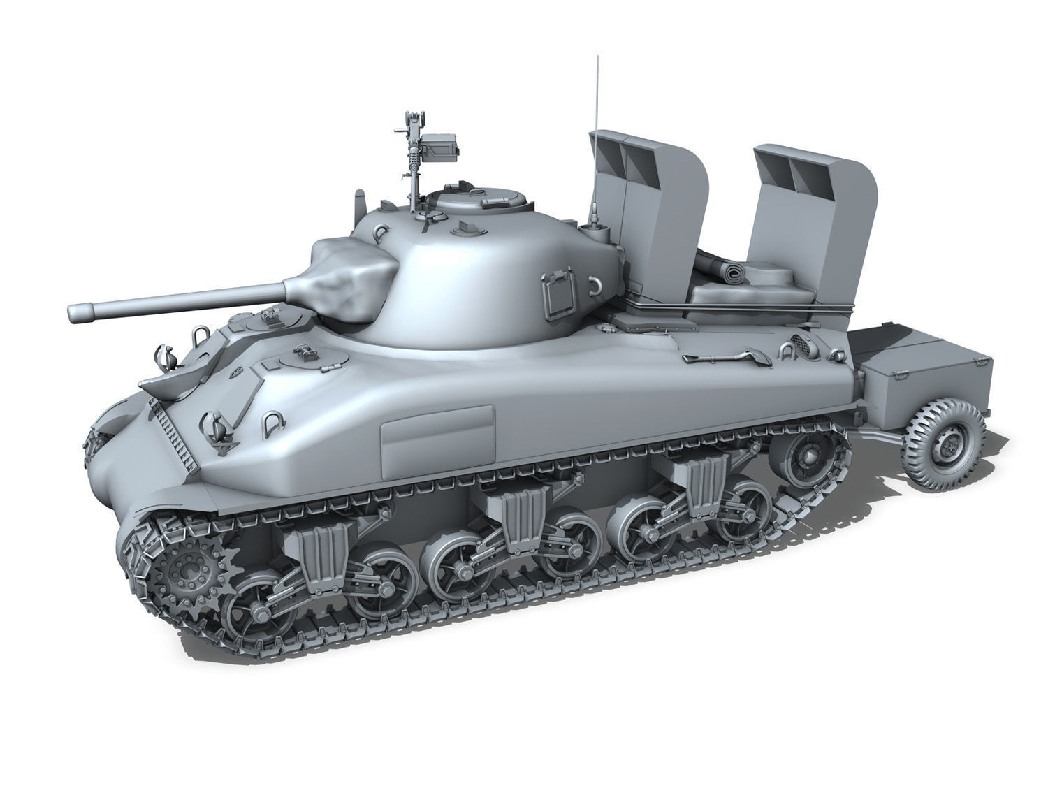 M4A1 Sherman - Alligator 3D model_10
