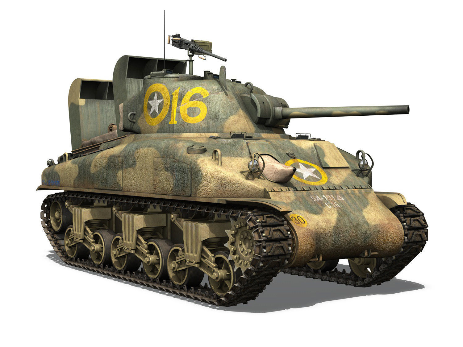 M4A1 Sherman - 16 3D model_7
