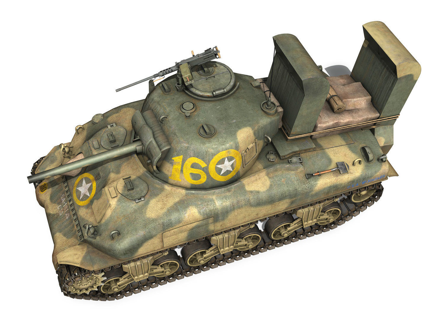 M4A1 Sherman - 16 3D model_8