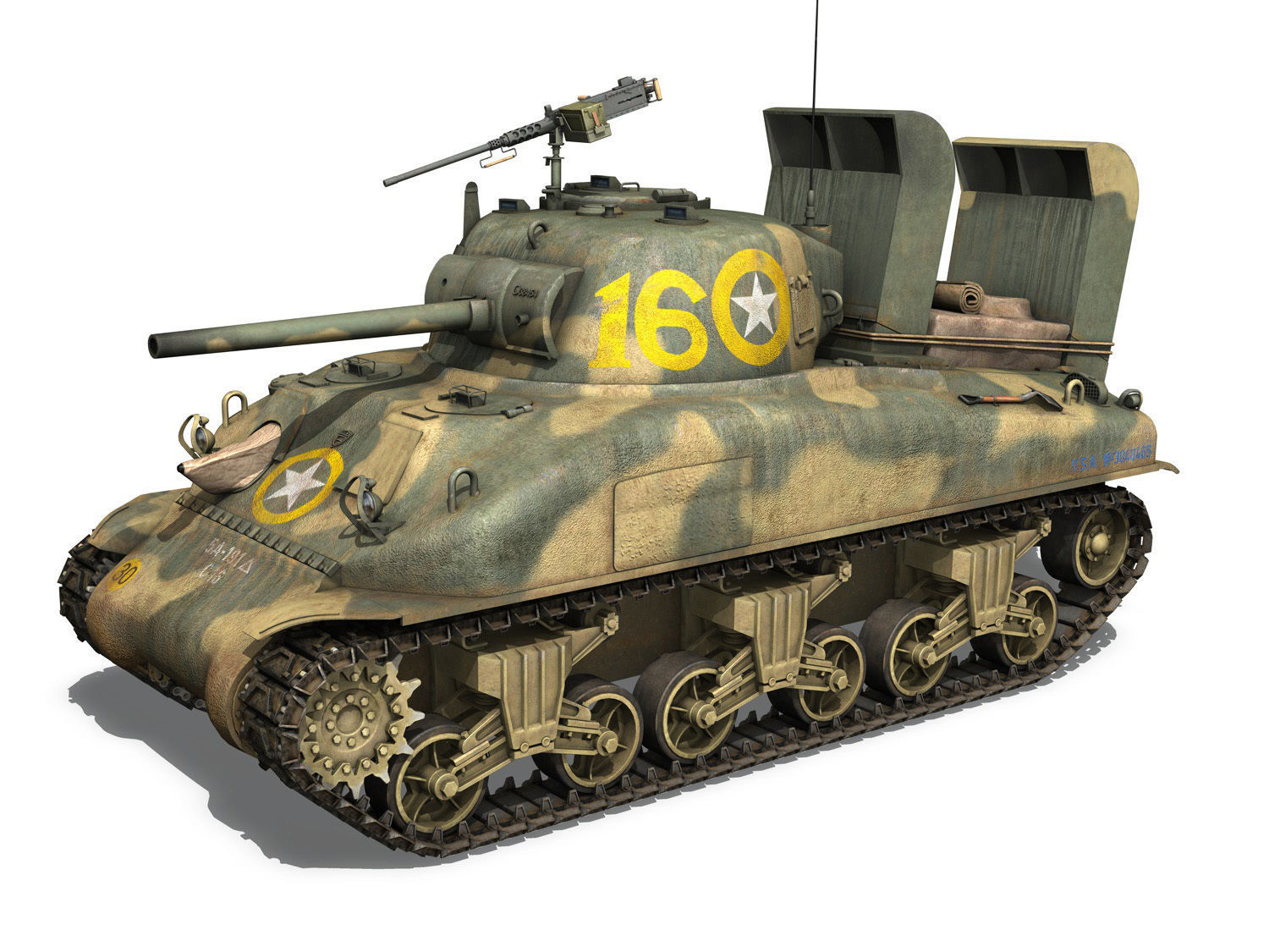 M4A1 Sherman - 16 3D model_2