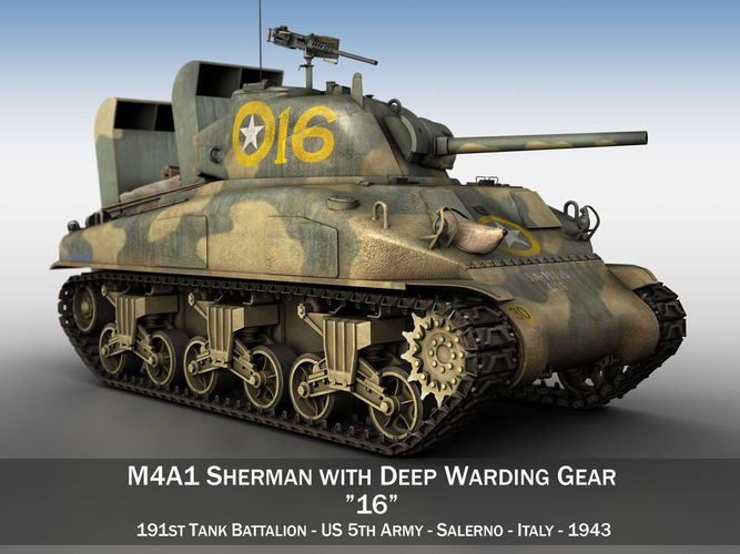 M4A1 Sherman - 16 3D model