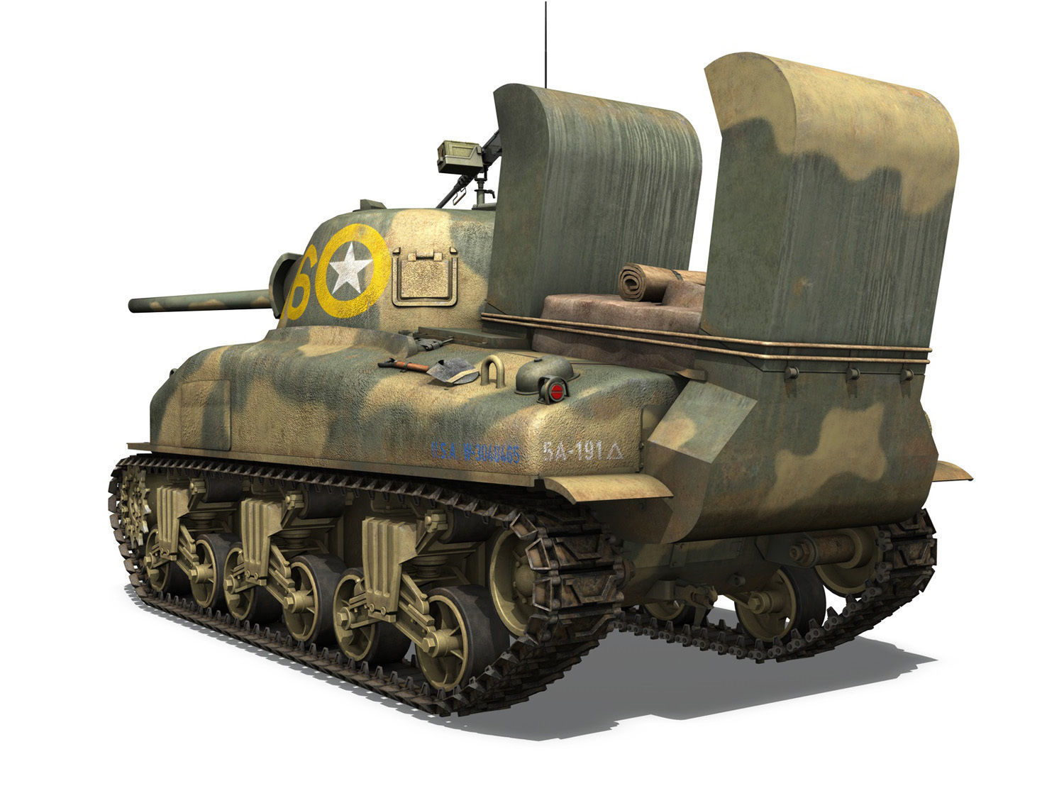 M4A1 Sherman - 16 3D model_4