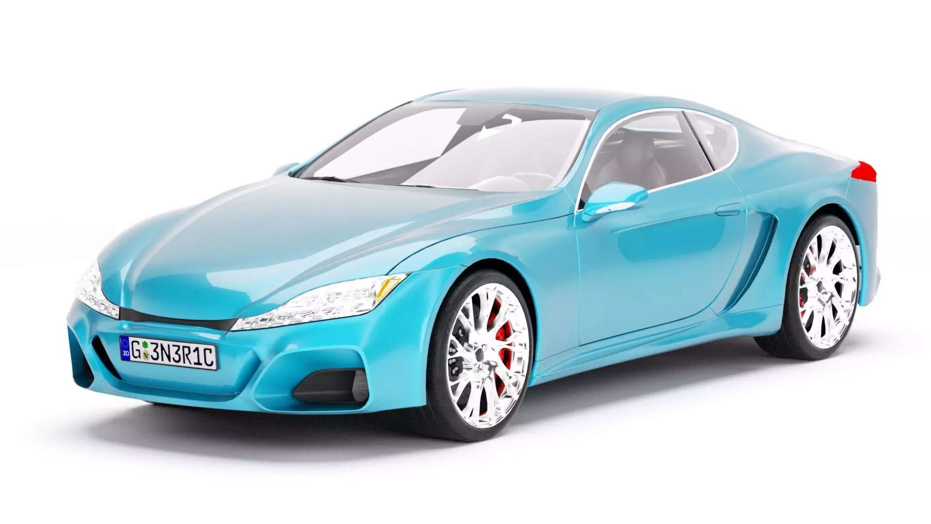 Generic Supercar v20 Low-poly 3D model