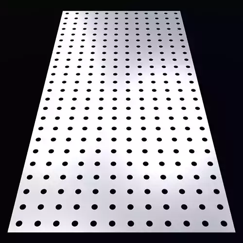 Perforated panel with 10 percent opening 25O63