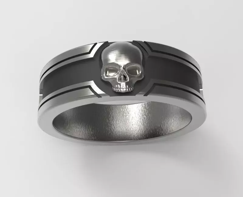 0528 Skull Ring 3D print model