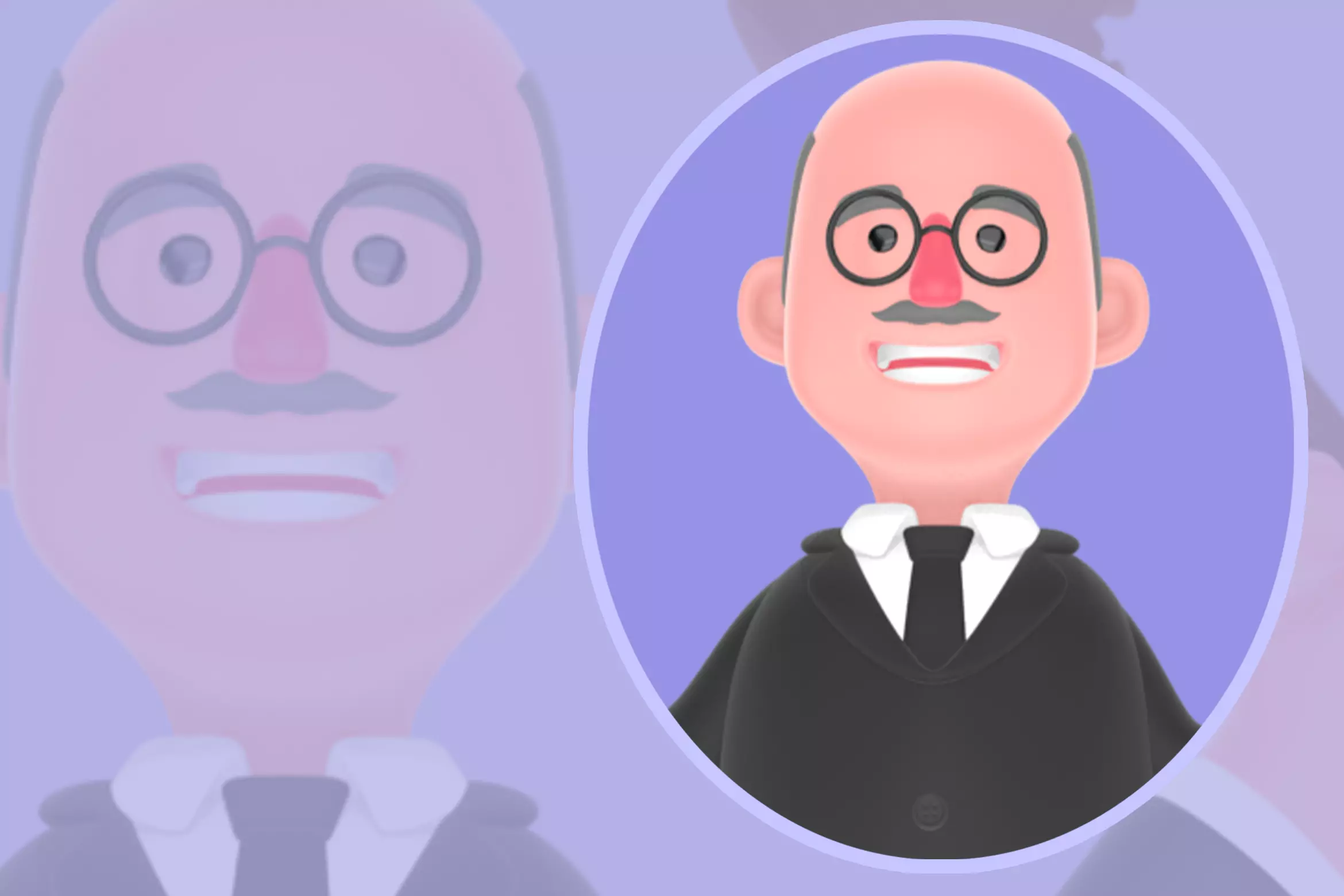 Stylized 3D Male Judge Character - Cartoon Justice Judge 3D model