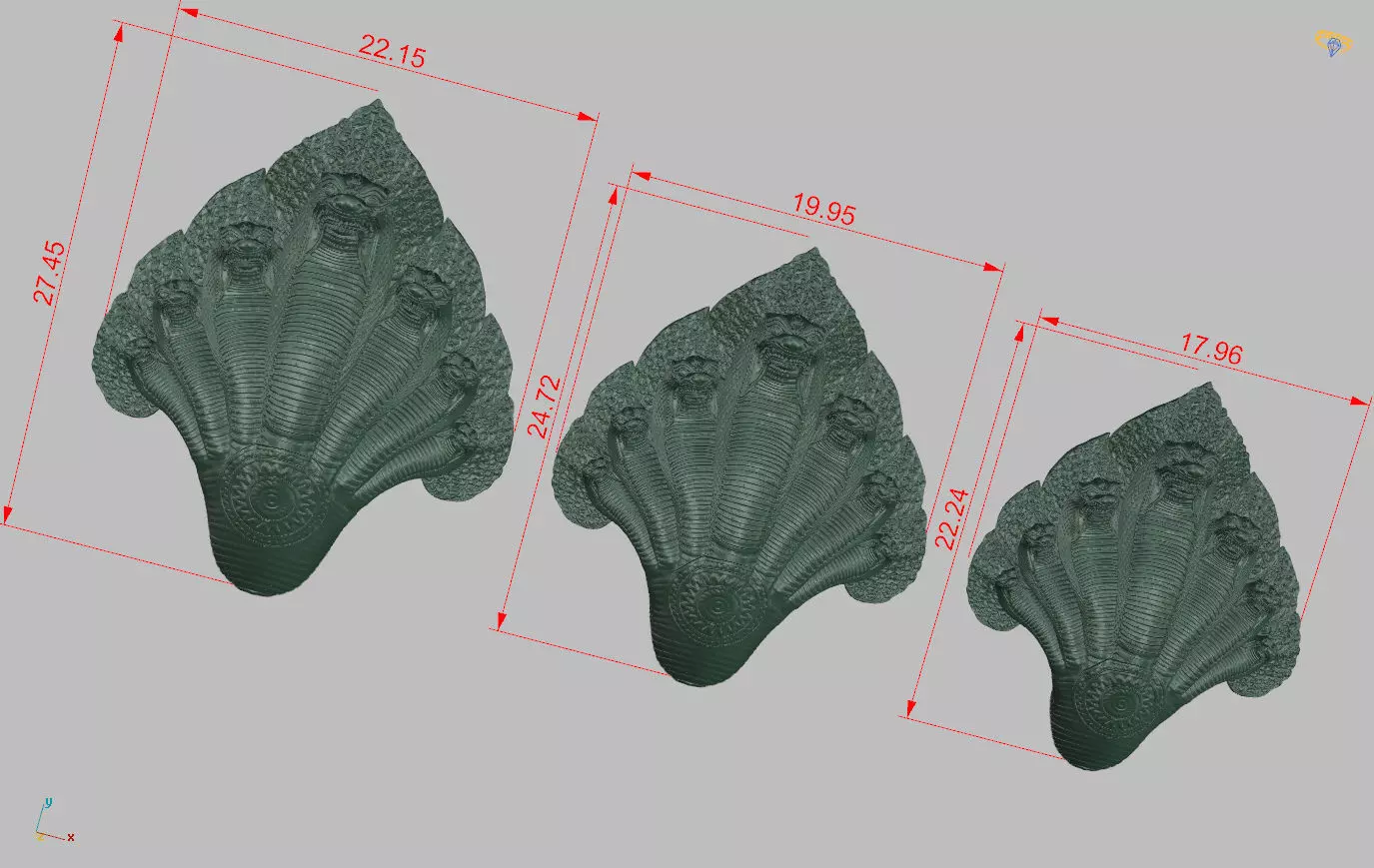 Dragong khmer Neak 3 size 3D print model