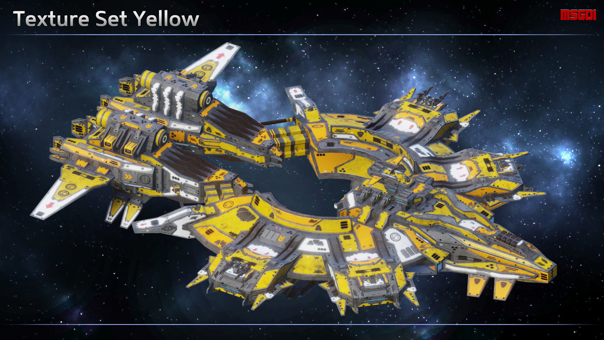 Spaceship Destroyer Olympus Low-poly 3D model_12