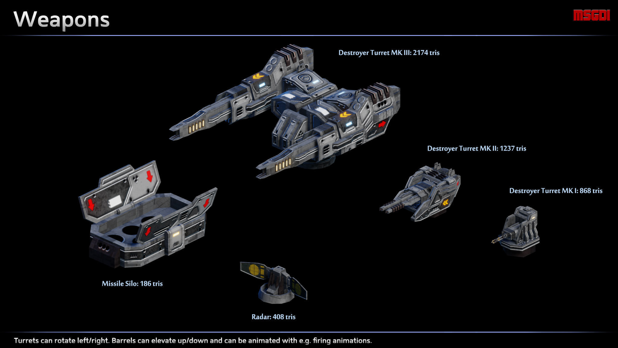 Spaceship Destroyer Olympus Low-poly 3D model_2