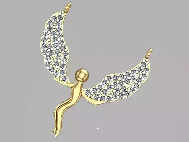 light angel pendant  3D print model