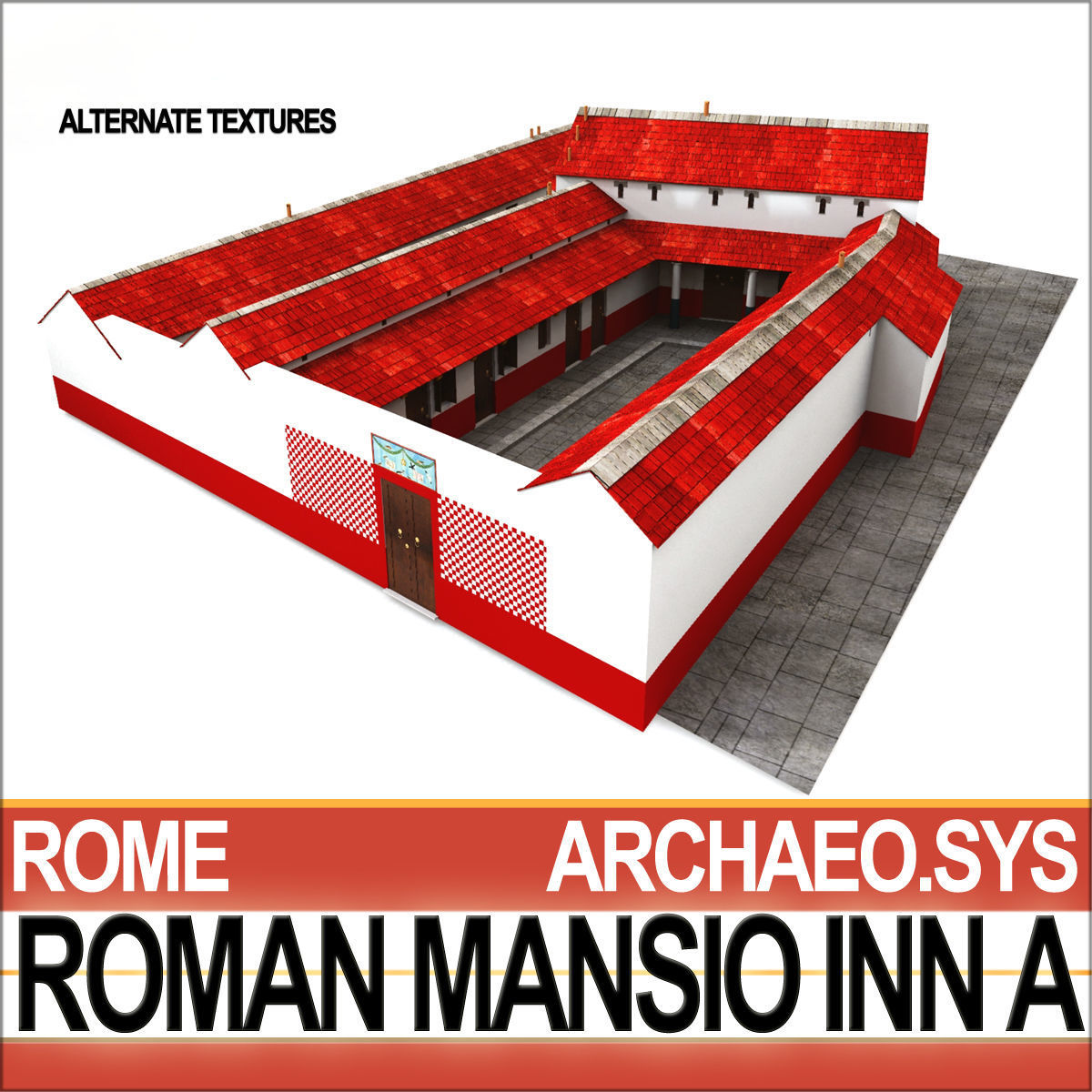 Roman Mansio Inn A 3D model_9