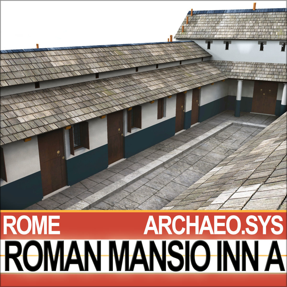 Roman Mansio Inn A 3D model_1