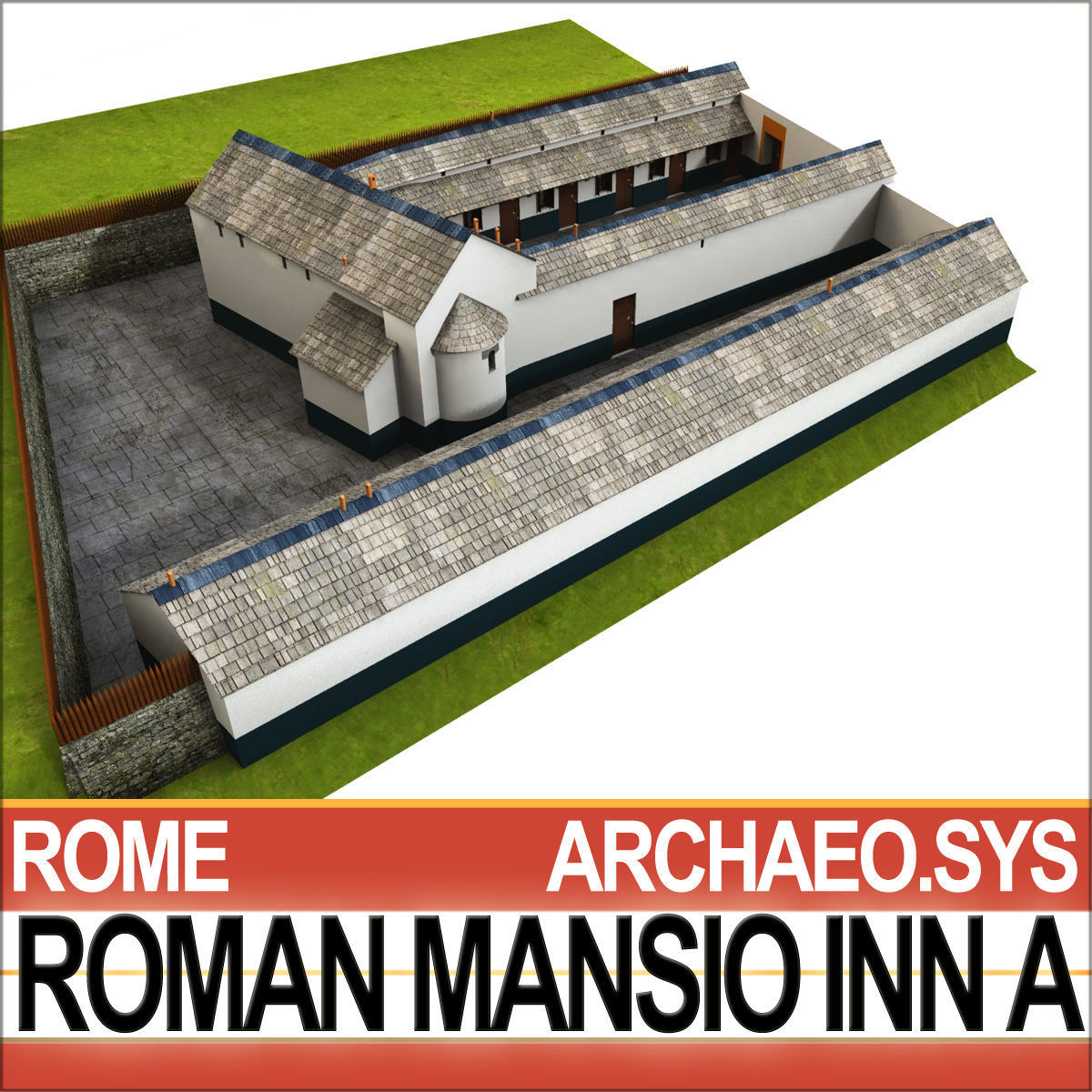Roman Mansio Inn A 3D model_4