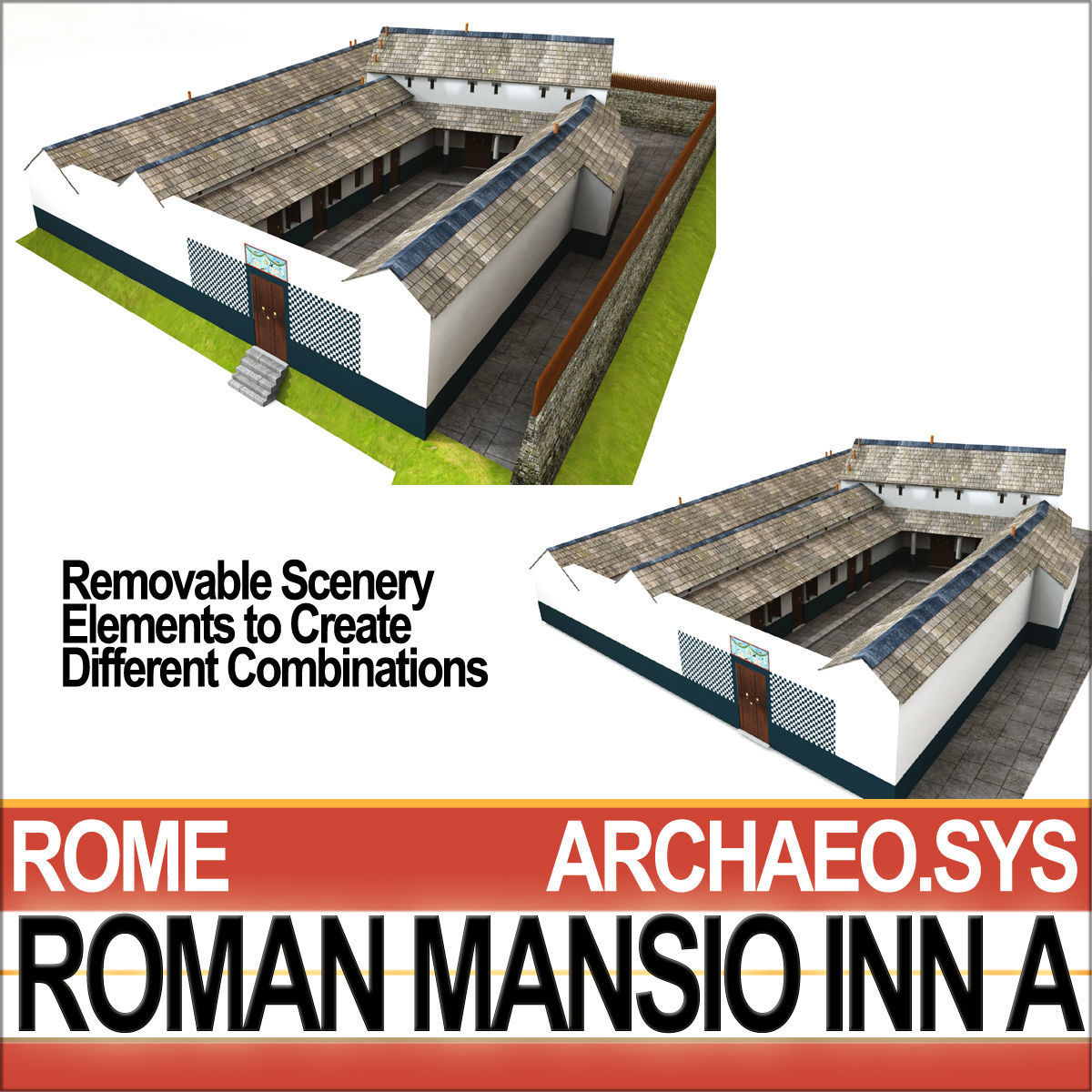 Roman Mansio Inn A 3D model_7