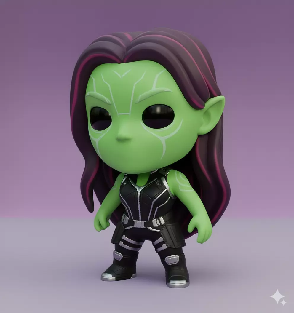 Gamora Kawaii Chibi Collectible 3D Figure 3D print model